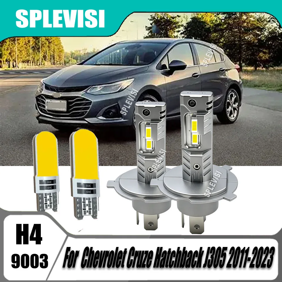 H4 9003 LED 12v White Headlmap Headlight Bulbs Easy Play Plug For Chevrolet Cruze Hatchback J305 2011 2012 2013 2014 2015-2023