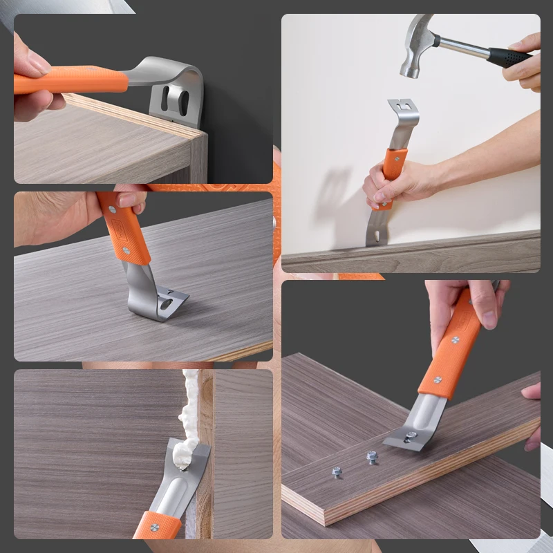 Imbot Multifunktionaler Nagelentferner+Schaber+Schraubendreher+Kraftsparende Hebelwerkzeuge mit hoher Härte und mattiertem Griff für Dekoration – Detail 3