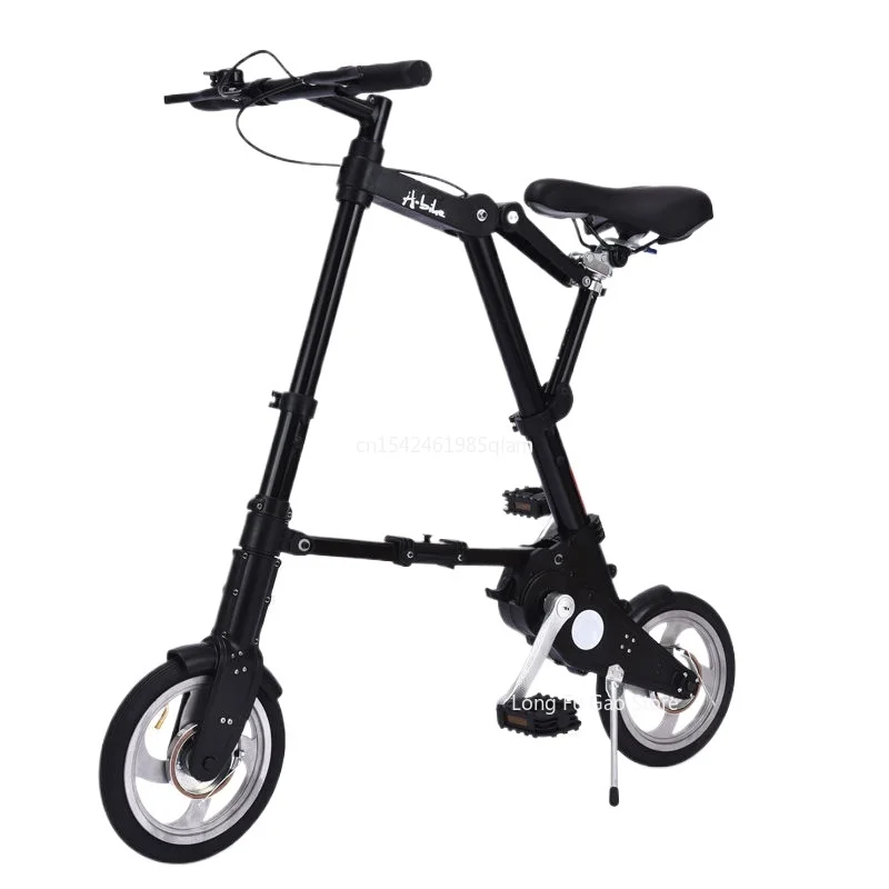 10 Inch Inflatable Aluminum Folding Bicycle Adult Students Portable Mobility Bicycle Small Wheel