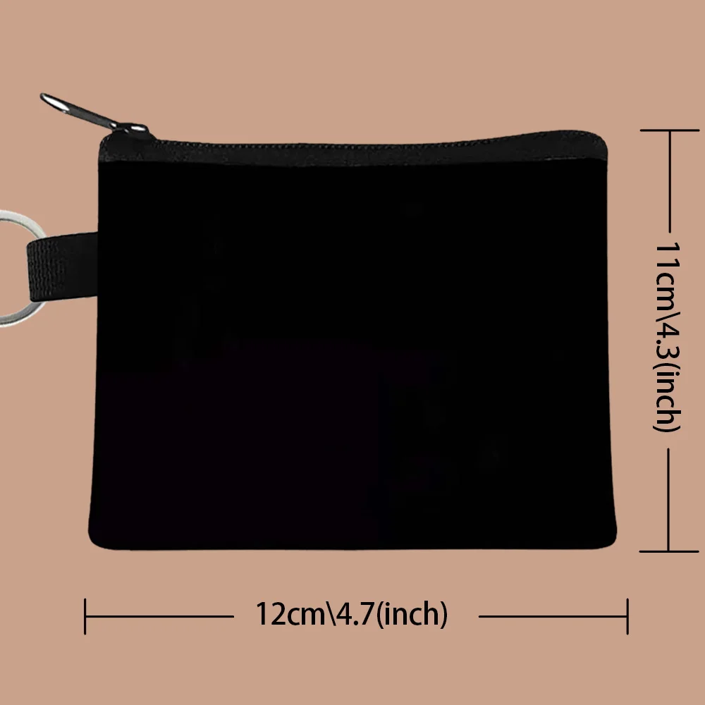 Modische Geldbörse aus Segeltuch, lässig, Schlüsselanhänger, Tasche, tragbarer Aufbewahrungsorganisator, Mini-Münzbeutel, Geldbörse, Taschen, Clutch mit Reißverschluss