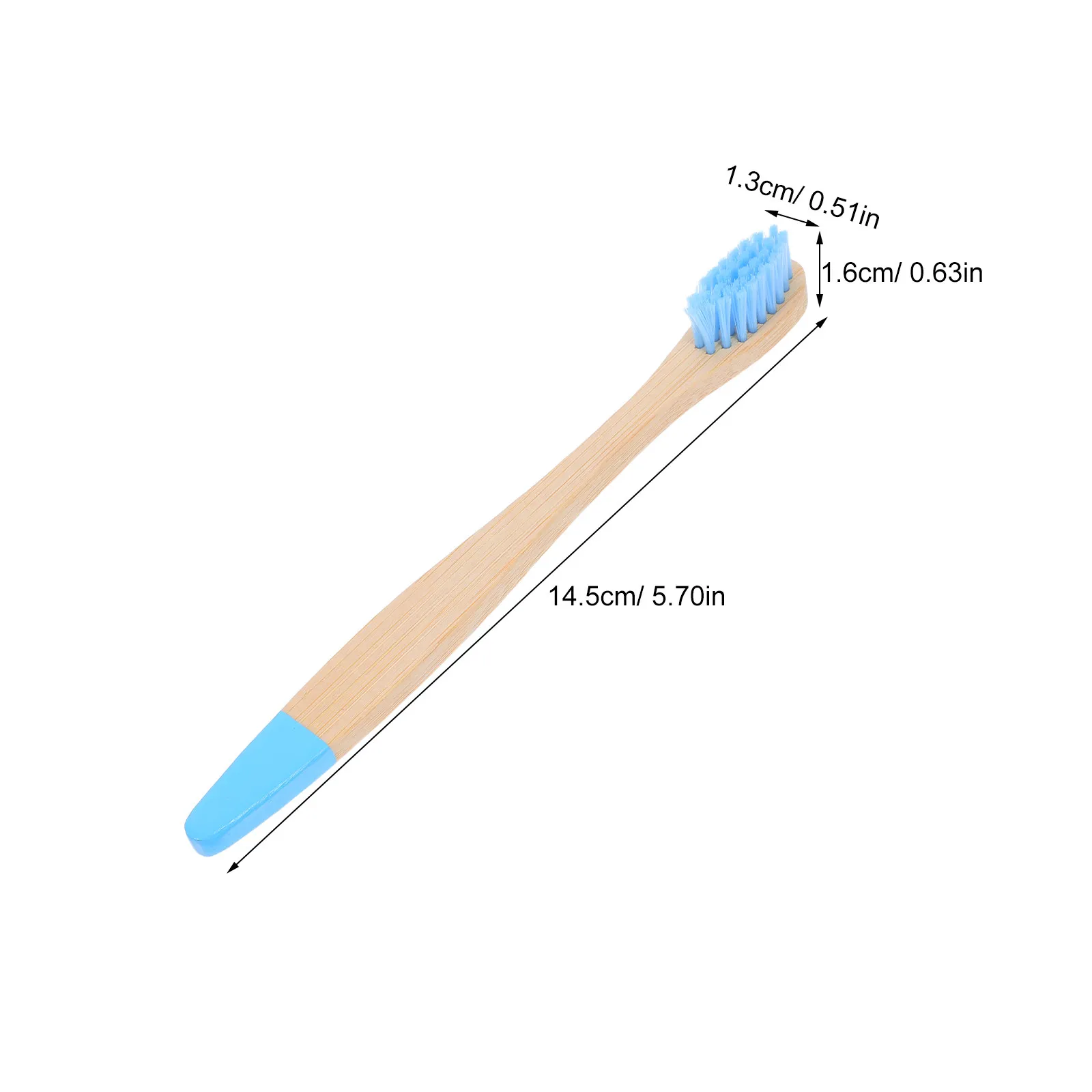 10Pcs Childrens Bamboo Toothbrushes Soft Bristles Wooden Handle Colorful for Home Travel Sensitive Mouth Care Baby