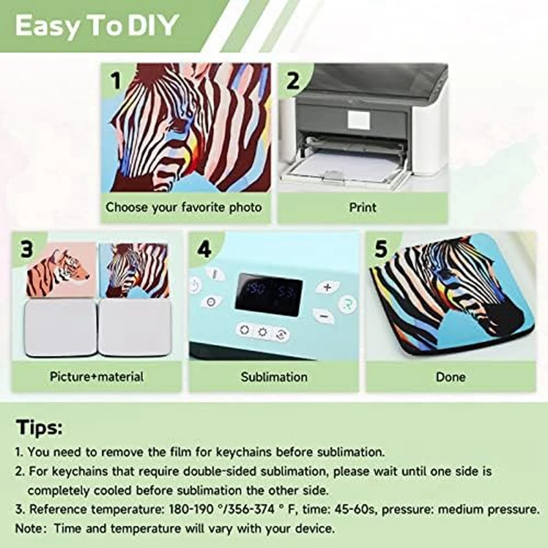 76Piece Sublimation Blanks Products Sublimation Bundle With Metal Chain ,For Custom Design Work,Gifts