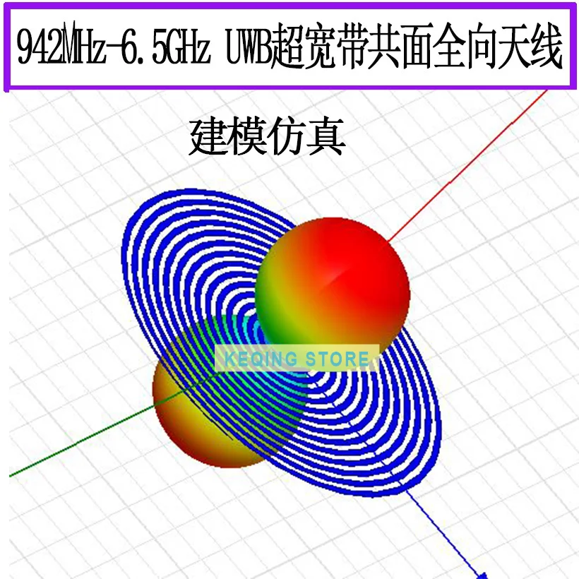 UWB 0.94-6.5GHz ultra-wideband antenna Archimedean spiral antenna left-right circular polarization