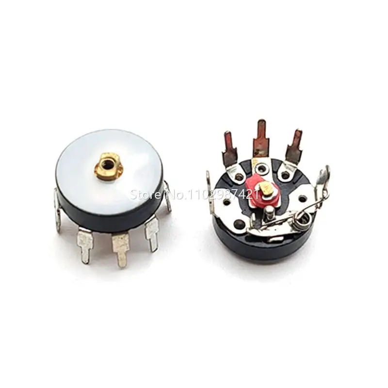 10 Piece RV12MM Bent Foot With Switch Radio Potentiometer B500 Euro B5K B10K B50K B500K Volume Audio Adjustable Potentiometer