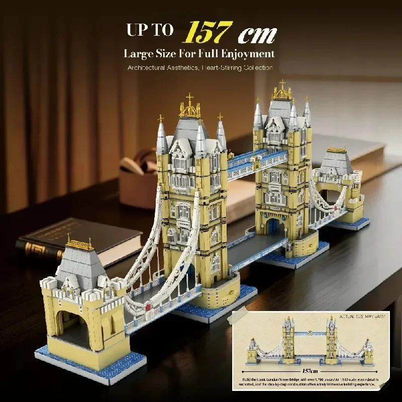 9782pcs World London Tower Bridge Building Blocks Landmark building Tower Bridge Toy Children Street view Christmas Adult Gift