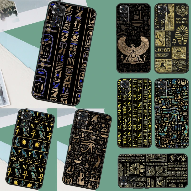 Ancient Egypt Egyptian God Horus Kemetic Heru Case For Xiaomi Redmi Note 12 Pro 12S 11 11S 10 10S 9 9S 8 Pro Redmi 12 9C 10C 12C