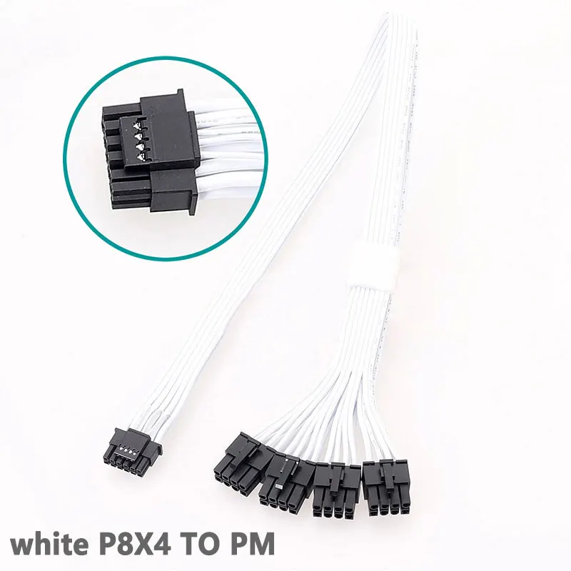 4X8Pin auf 16Pin Grafikkartenkabel PCI5.0 12VHPWR 16AWG+18AWG Vollmodulares Netzteilkabel Geeignet für RTX4080 RTX4090