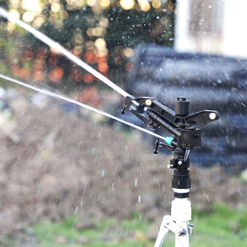 1 Inch Four-Nozzle Rocker Arm Sprinkler For Garden Farmland 360° Irrigation Rotating Sprinkler System For Cooling Dust Removal