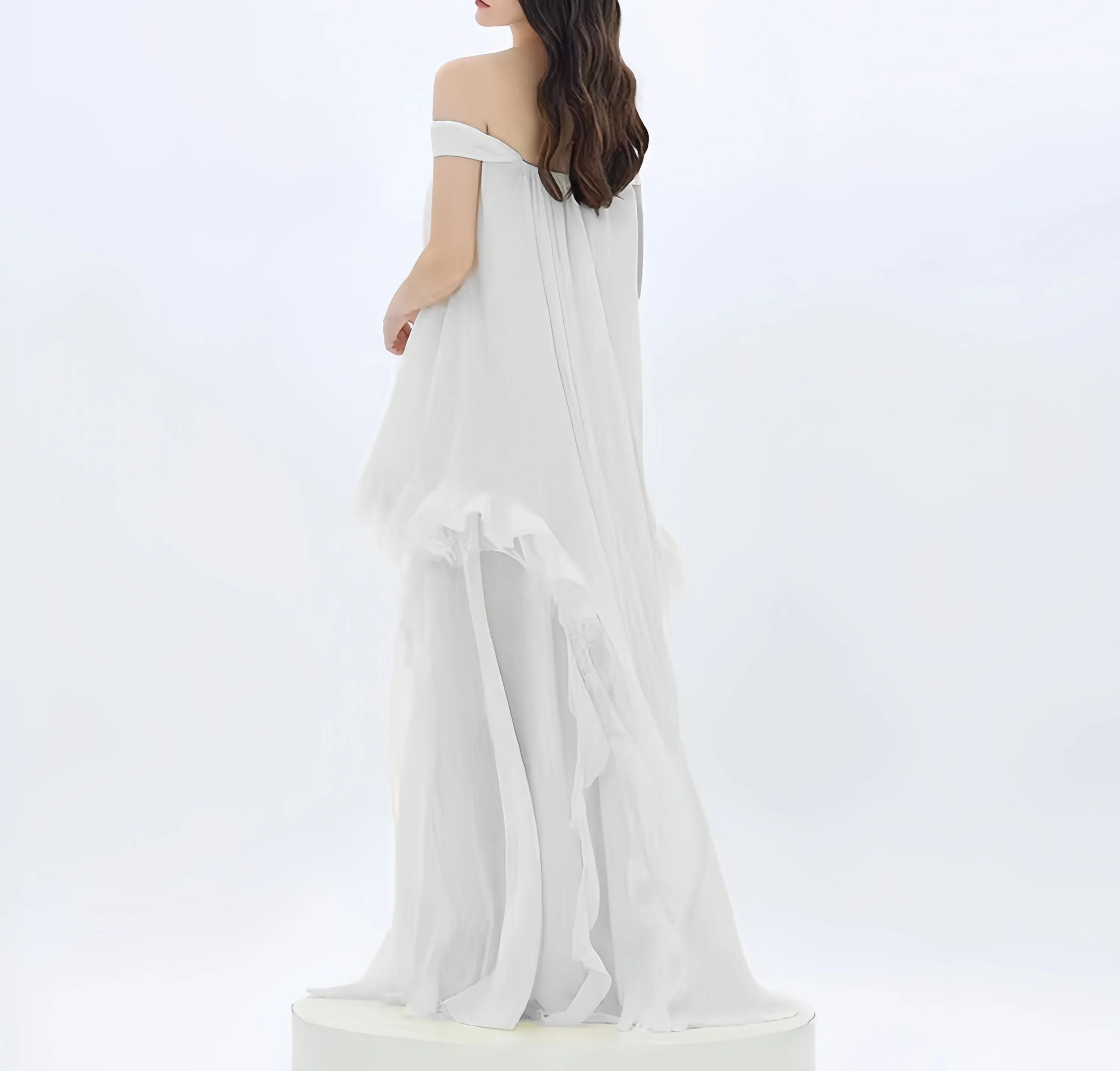 Witte schuine hals elegante jurk dames mouwloze zomervakantie chique losse vestidos bodycon ruches met flora kleding