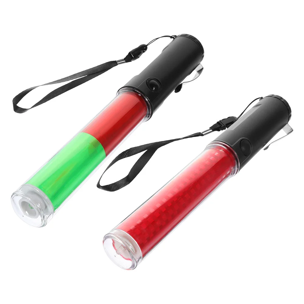

2 Pcs LED Warning Lights High Brightness Traffic Control Airport Light Concert Party Safety Tool LED Signal Stick