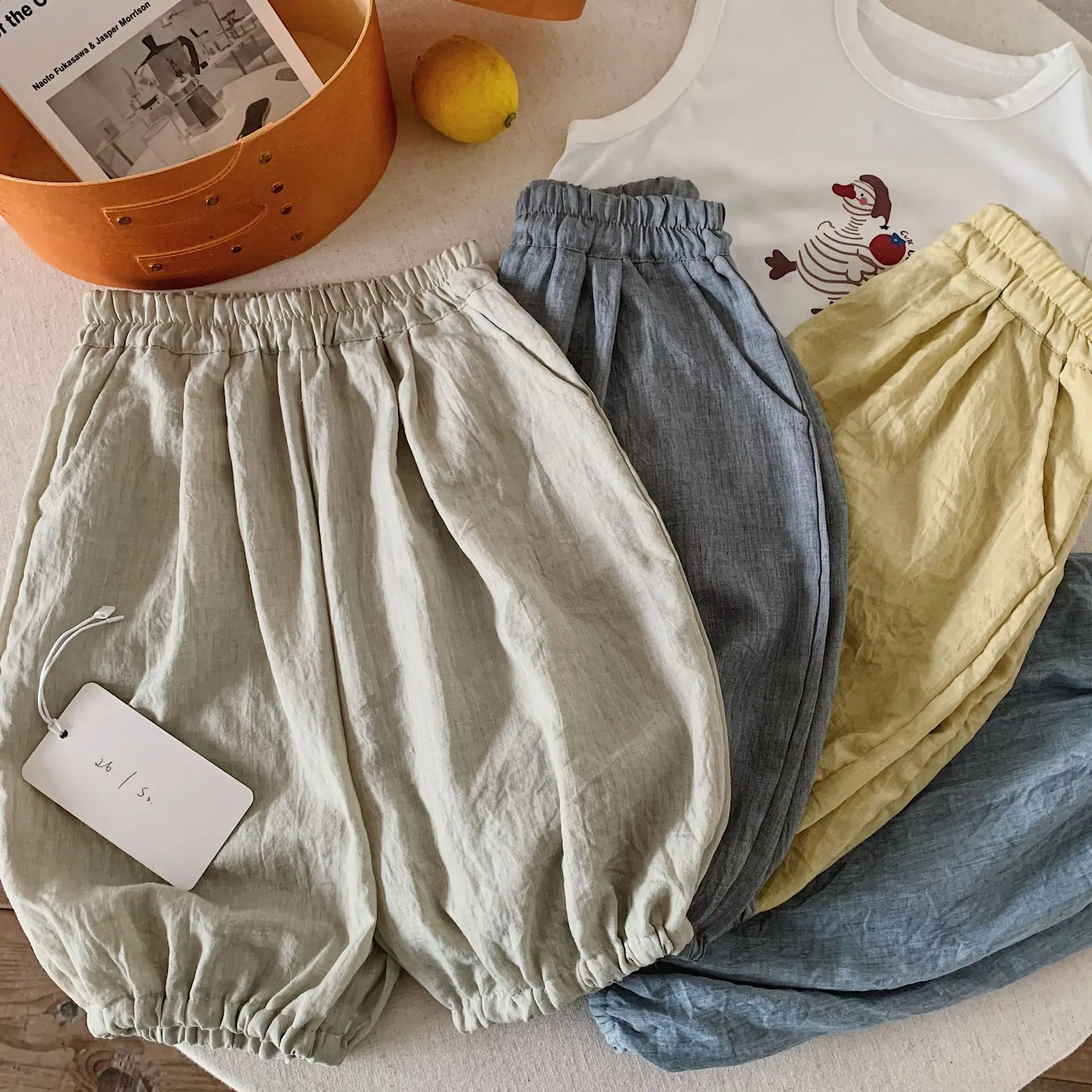 Children's Summer Cool Feeling Trousers Kid's Sports Pants Boys' Fashion Trousers Children's Mosquito Control Pants