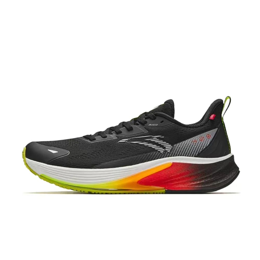 Anta Rocket 6.0:Comfortable, Versatile, Cushioned, and Non-Slip Low-Top Running Shoes for Men (Black, Silver, Green) 112445581-5