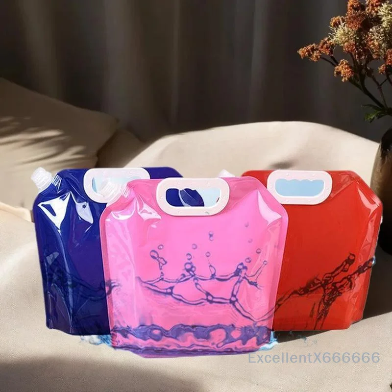 

5L Takeaway Beer Bag Hand-Held Valve Mouth Water Storage Bag Folding Beer Bag Transparent Beer Packaging Suction Nozzle Bag