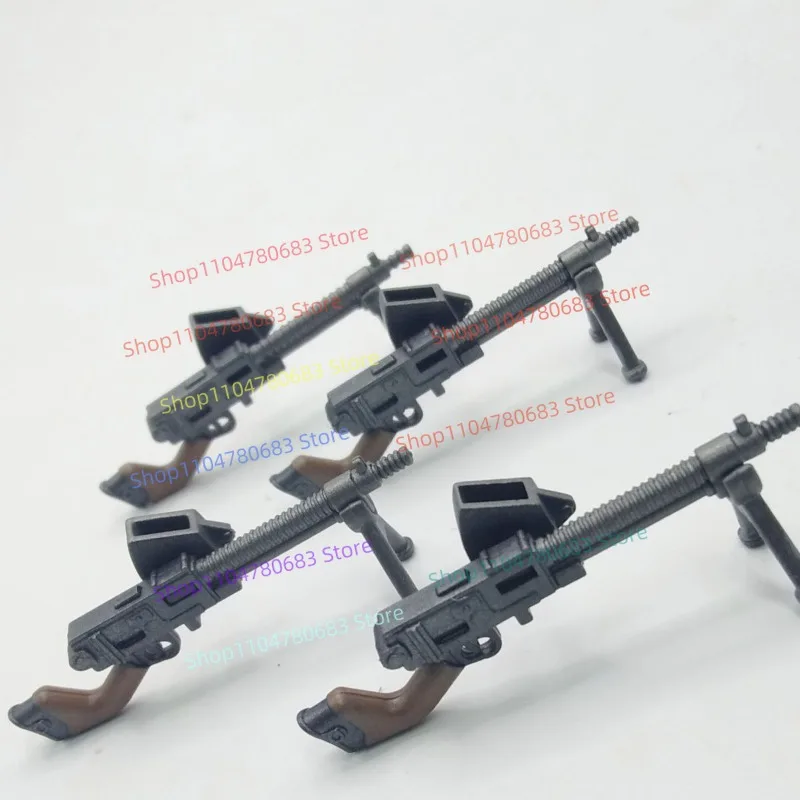 New MOC Building Blocks Minifigure Accessories, Two-tone Submachine Gun & Rifle Toy Ornament, Kids Holiday Gift