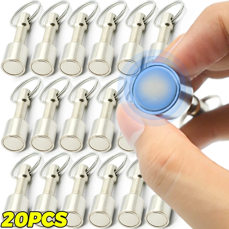 

1/20PCS Strong Metal Magnet Keychains Neodymium Magnetic Clasps Anti-loss Car Keys Necklace Hanging Holder Office Storage Tools