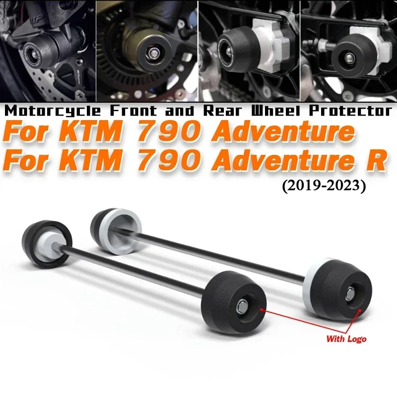 

For KTM 790 Adventure / R 2019-2023 Motorcycle Front and Rear Wheel Anti-falling Crash Slider Protection Pads Spindle Bobbins