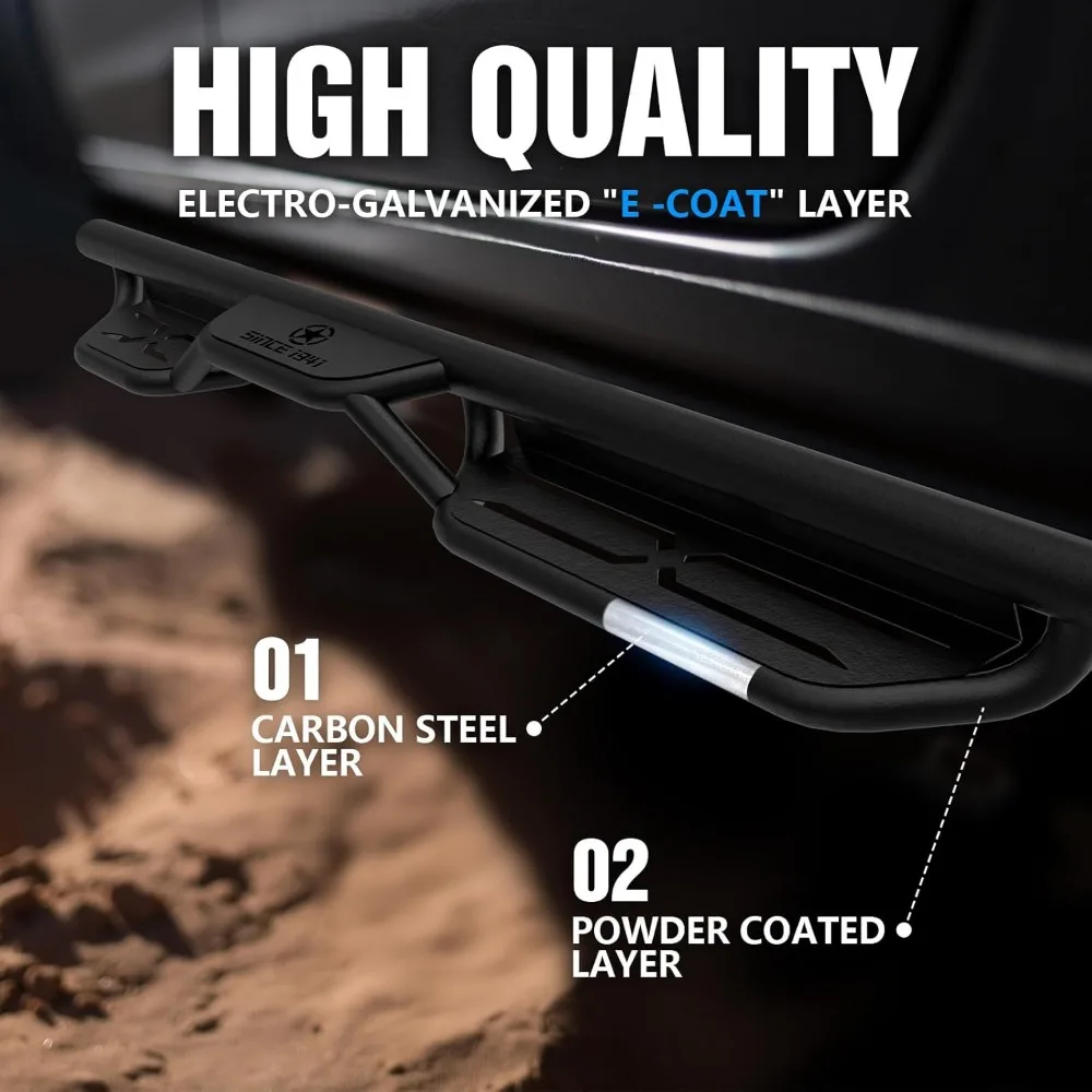 Per i pedane Gladiator JT gradini laterali compatibili con Jeep Gladiator JT 4 porte, due scale Heavy-D 2020 2021 2022 2023 2024