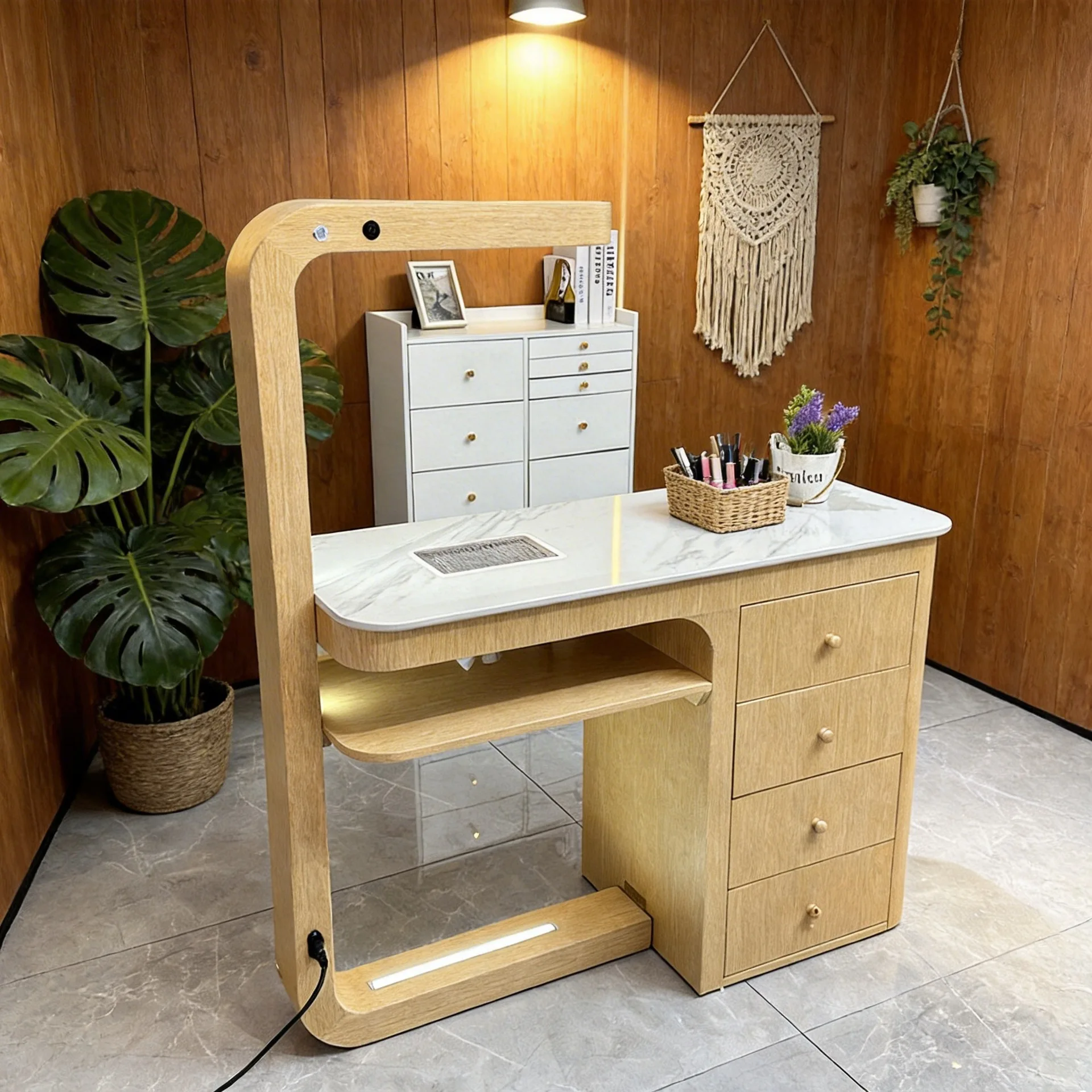 LH manicure table manicure table with vacuum cleaner table modern simple