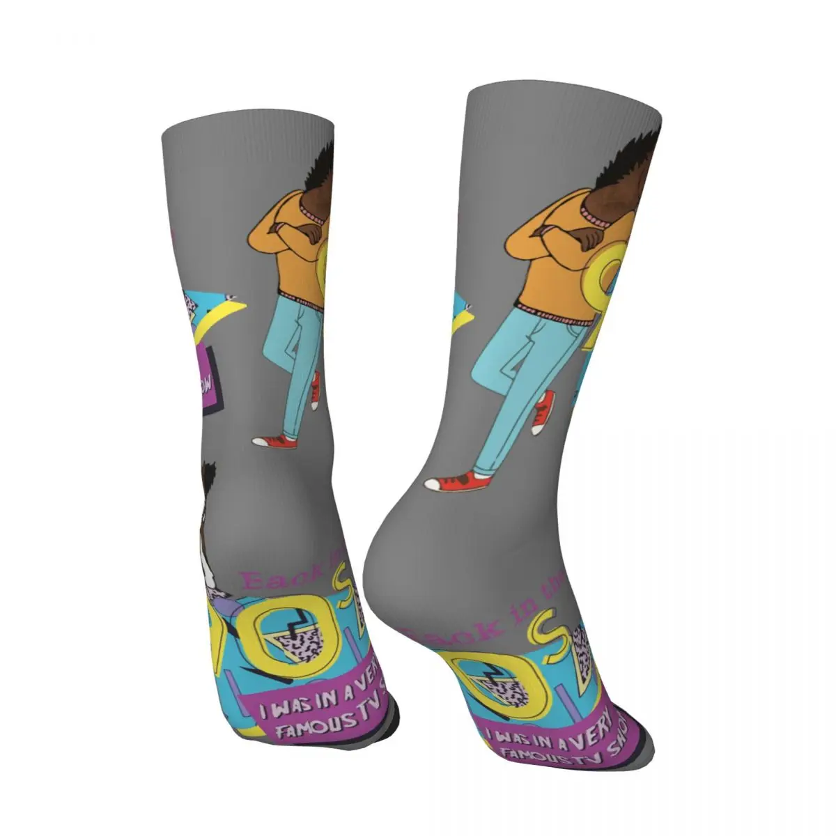 Funny Crazy Sock for Men Adorable Hip Hop Harajuku Bo Jack Horseman Happy Quality Pattern Printed Boys Crew compression Sock