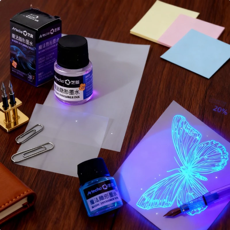 

20/50 мл невидимые чернила, быстросохнущие, прозрачные, экологически чистые, нетоксичные для карточек-сюрпризов, художественное творчество, секретный дневник