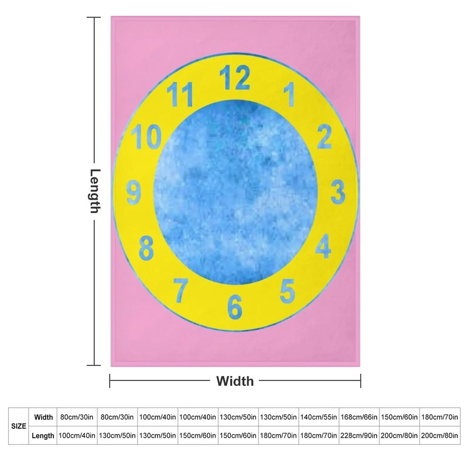 Clock Rug (The Big Comfy Couch) Throw Blanket Warm Large Kid'S Blankets For Bed sofa bed Weighted Blankets