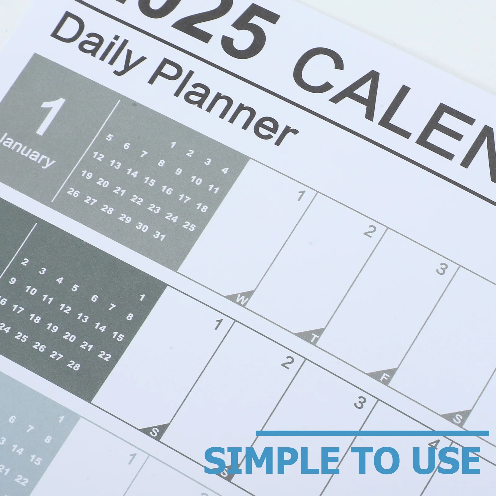 1Set 2025 Creative Wall Calendar Planner Yearly Schedule Paper Clear Printing Color Coordination Wall Calendar