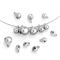 20pcs Stainless Steel Loud Bell Pendant Hanging Christmas Ornaments Decorations Party Charms DIY Jewelry Crafts Wholesale