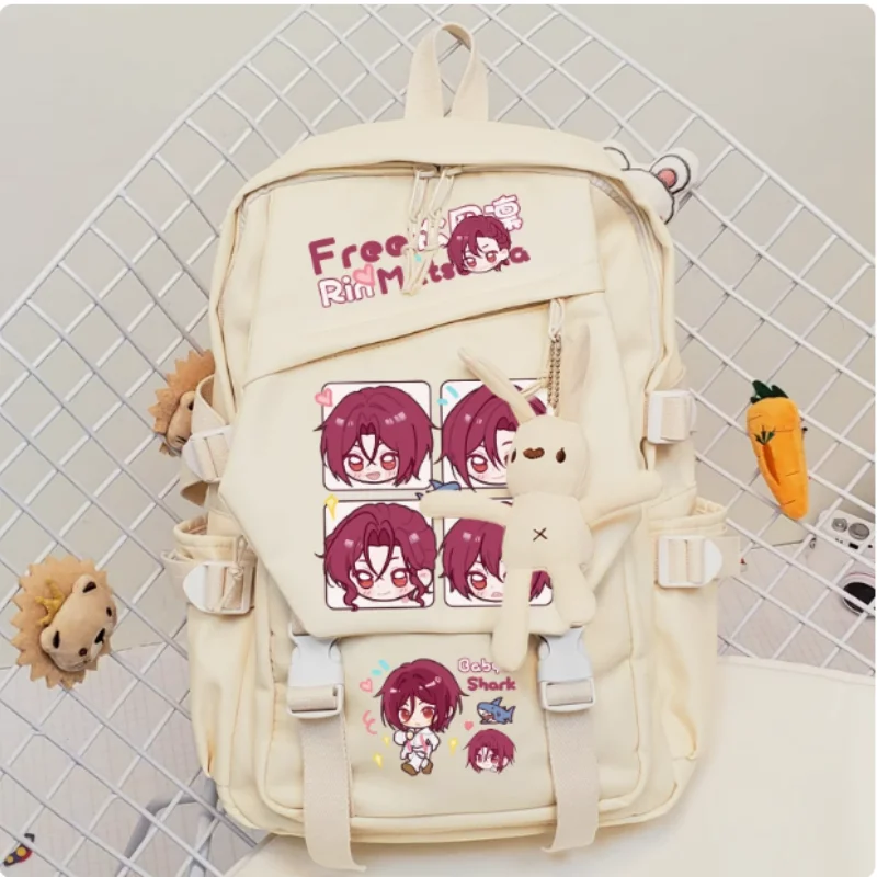 Anime High☆Speed! Rin Matsuoka Schoolbag Fashion Casual Teenagers Student Backpack Handbag B1884