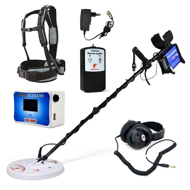 professional underground hand metal detector 10 meter depth Gold detector Machine gold finder GDX8000 industrial metal detectors