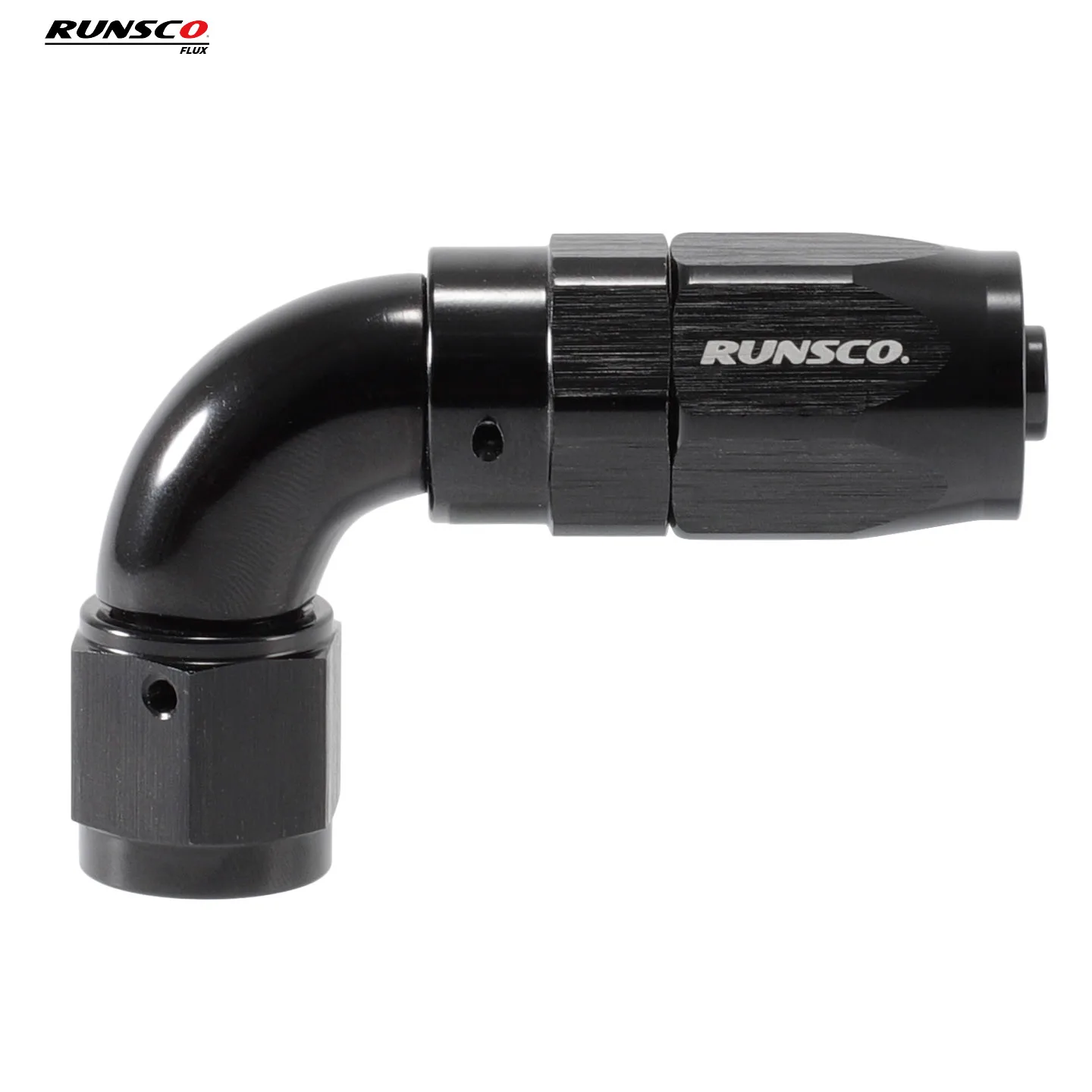 

Runsco FLUX Swivel Hose End -10AN/AN10 Fitting Adaptor, 0 45 90 180 Degree Full Flow Aluminum Black for Oil Fuel Gas Line
