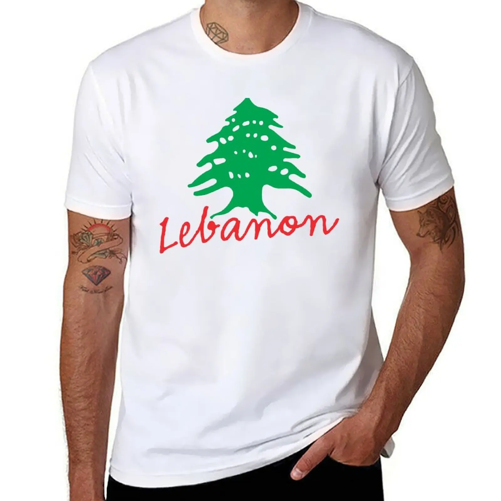 

Lebanon Name with Lebanese Flag Cedar Tree Design T-Shirt man t shirts high quality luxury brand anime t shirts oversize T-Shirt