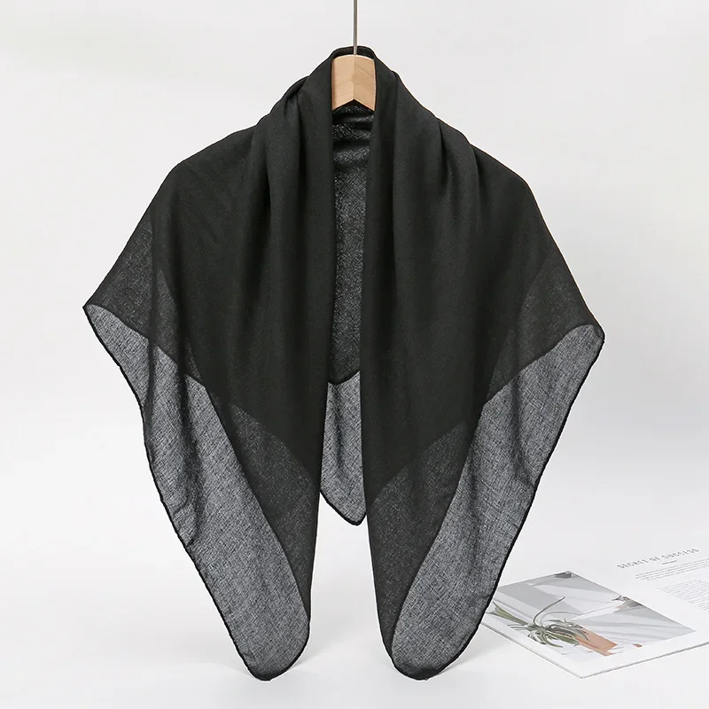 

90X90cm Square Hijab Women Headscarf Kerchief Foulard Femme Bufandas Bandanas Headband Turbante Mujer Muslim Sjaal Shawl Wrap