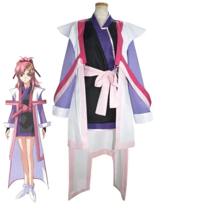 Цианиме мобильный костюм Gundam SEED Lacus Clyne косплей костюм розовый парик PLANT кимоно униформа Хэллоуин сценический костюм