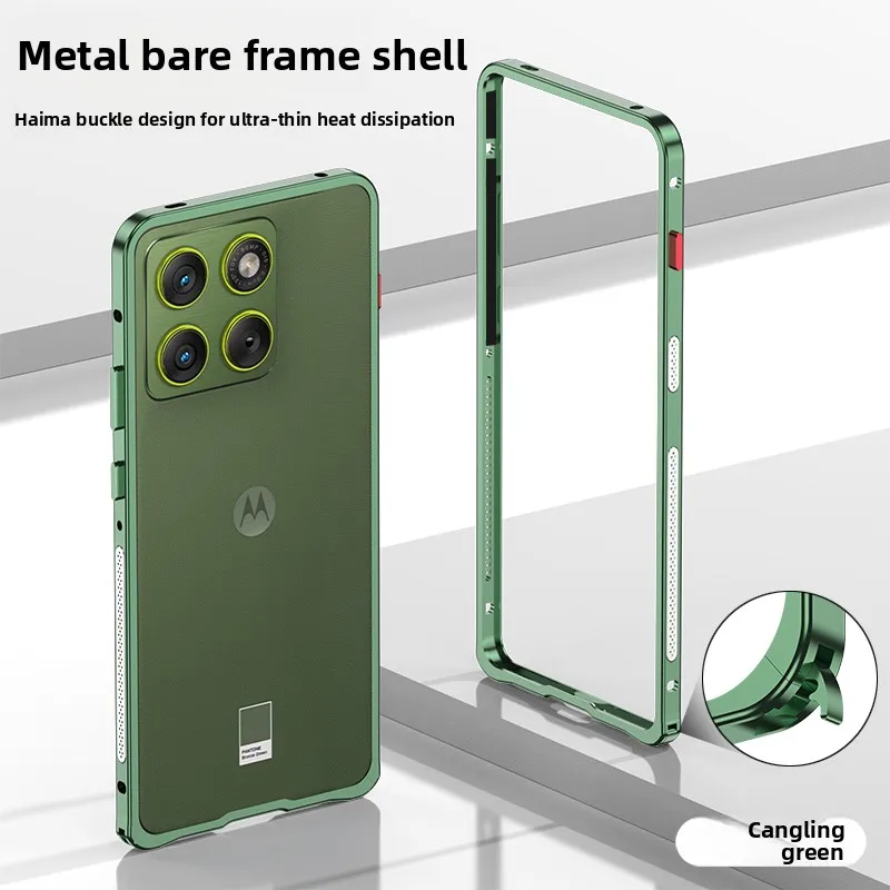 Para Motorola Edge 70 Moto X70 Air Case cubierta de marco de aleación de aluminio transparente para Motorola Edge70 Funda de parachoques absorbente de golpes