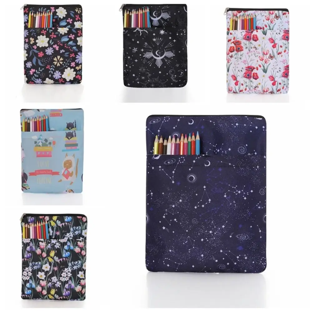 Bible Cover Case Floral Bible Cover Bag for Women, Stylish Functional Portable Bible Carrying Case Pockets Zipper Study
