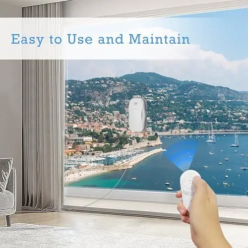 Tosima W2 Window Cleaner Robot – Auto Clean, 3800Pa Suction, Smart Path, Edge Detection, Remote Control