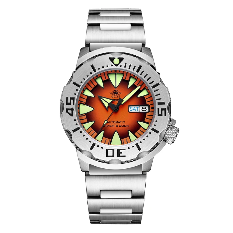 

ADDIESDIVE Men Luxury Watch NH36 316L Stainless Steel 200Bar Waterproof Fashion Fluorescent Monster Automatic Mechanical Watch