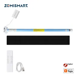 Zemismart Tuya Zigbee Motore per tende a rullo ricaricabile per tubo 17mm 25mm 28mm Alexa Google Home Motore elettrico intelligente per tende