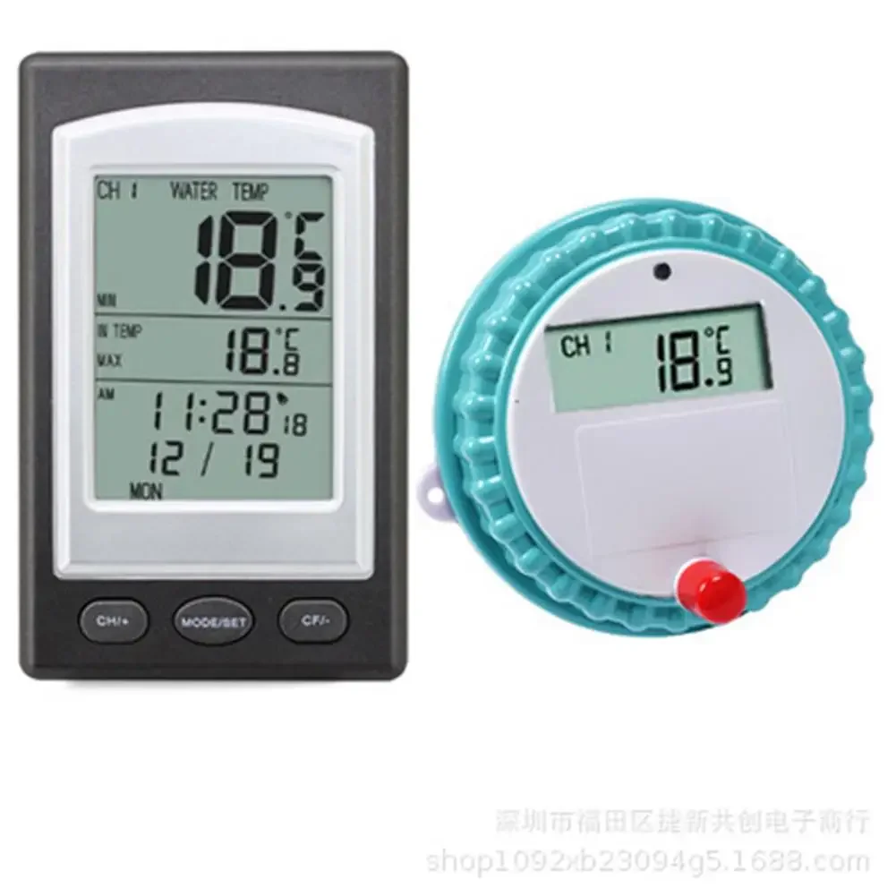 Wireless Pool Thermometer Digital Floating Pool and Thermometer Remote Pool Thermometer for Swimming Pool, Bath Water Hot Tubs