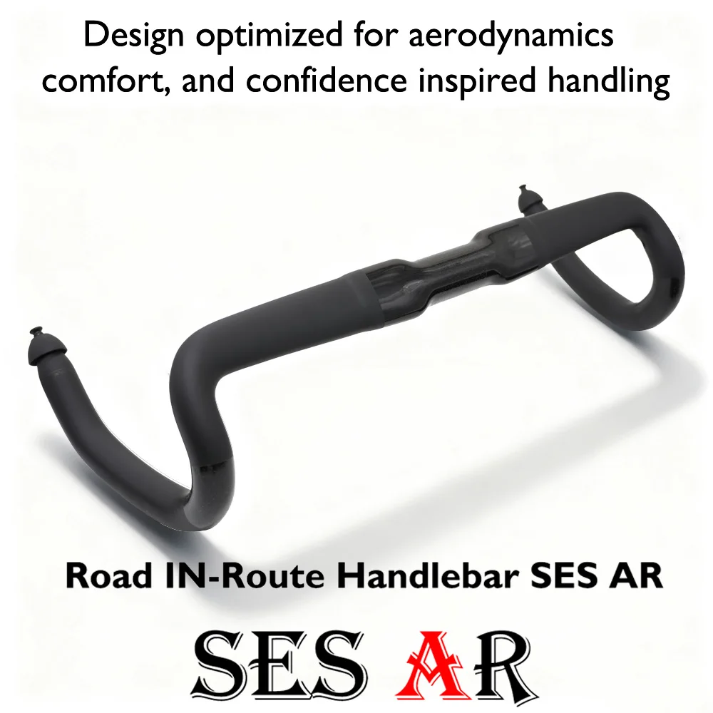 

SES AR carbon fiber road handlebar, 380/400/420/440mm, external/internal wiring, 31.8mm fashionable black road bike handlebar
