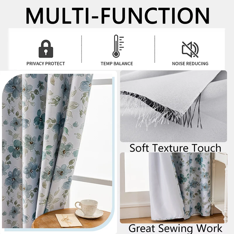 New 1pc High Shading Fruit Pattern Blackout Curtains Ideal for Living Room, Bedroom, Kitchen, Bathroom, Home Decor, Room Decor