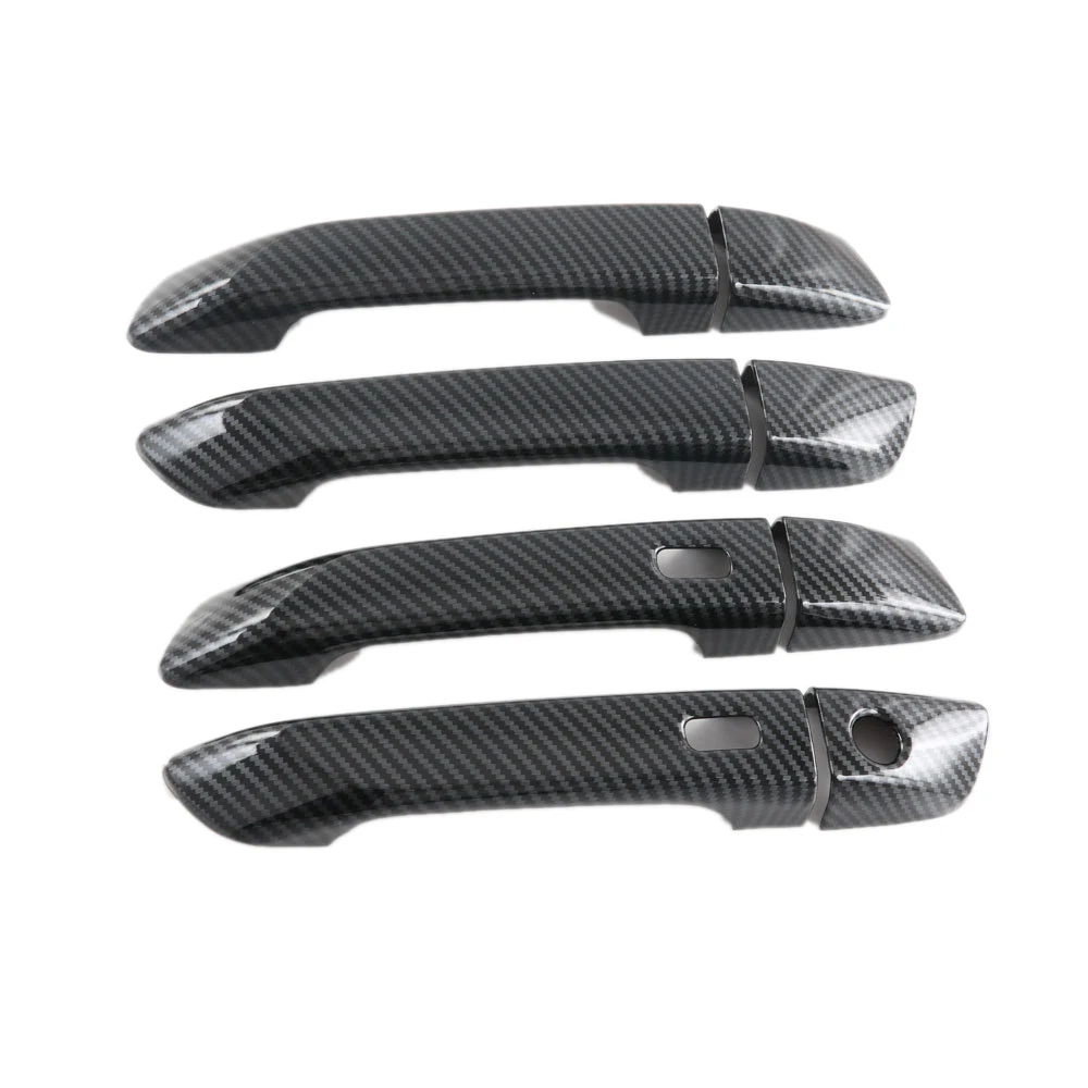 Car Outer Door Handle Cover Trim Frame Sticker for ISUZU D-MAX 2021+ Car Accessories ABS Carbon Fiber