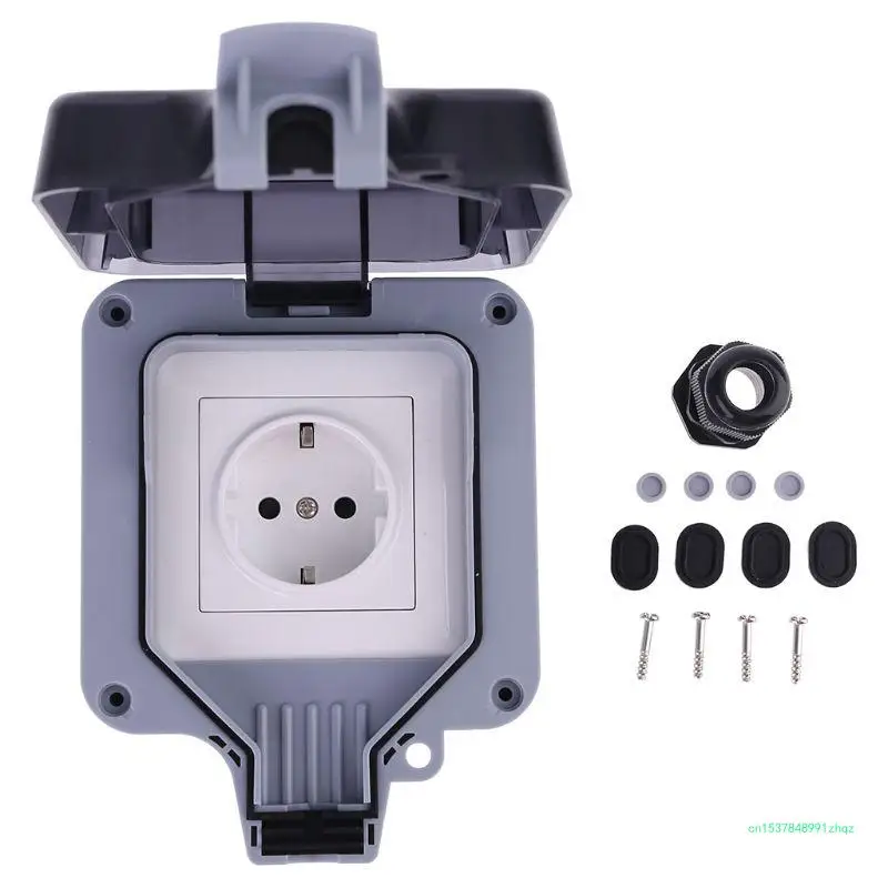 Outdoor Wall Socket IP66 Weather&Dust Proof Power Outlet EU Standard