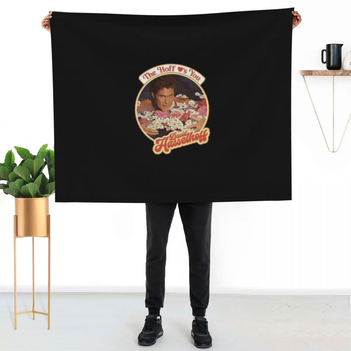 The Hoff Loves You Throw Blanket Manta suave y transpirable para dormir por la noche