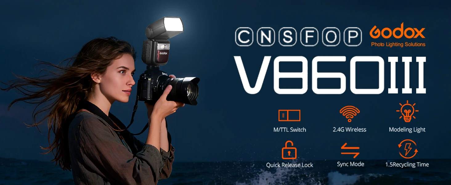 GODOX V1 Mid/V1/V1PRO/V100/V480/V860/V850 Serie Li-Ion Rundkopf-Speedlite TTL Drahtloser Kamera-Blitz Speedlight für C/N/S/F/O – Detail 12