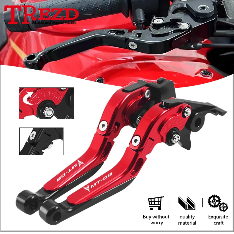 

For MT-07 FZ-07 14-24 FZ-09 MT-09 SR 14-15 FJ-09 MT-09 Tracer 15-24 Motorcycle Adjustable Folding Brake Clutch Levers mt07 mt09