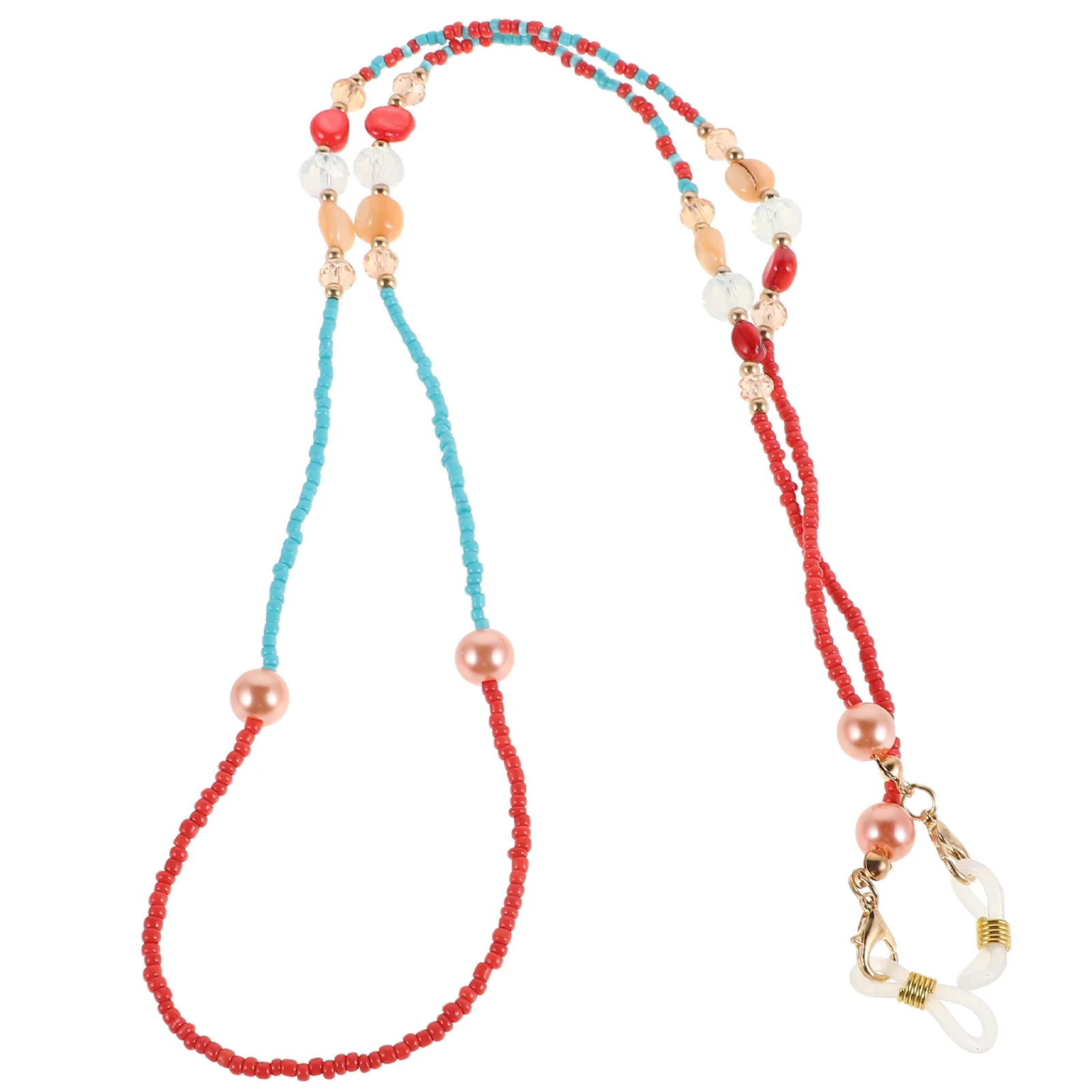 

Beaded Eyeglasses Chain Anti Colorful Round Beads Glasses Holder Strap for Sunglasses Eyewear for Women