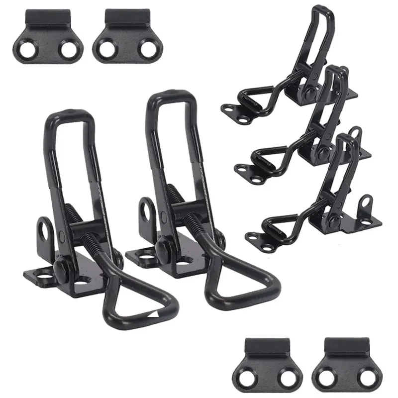 1/2/6 Pcs Heavy-Duty Metal Toggle Latch Clamp Adjustable Pull Hasps Quick Release Clamp Anti-Slip Push Pull Toggle Clamp Tools