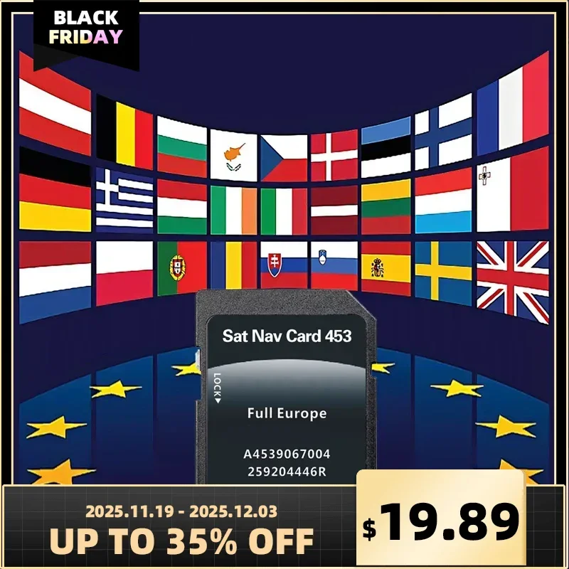 

2023 для Smart 453 mit Cool & Media Navigation Car 2023 GPS Navi SD Card Sat Nav A 4539067004 Карта обновления системы Полная Европа