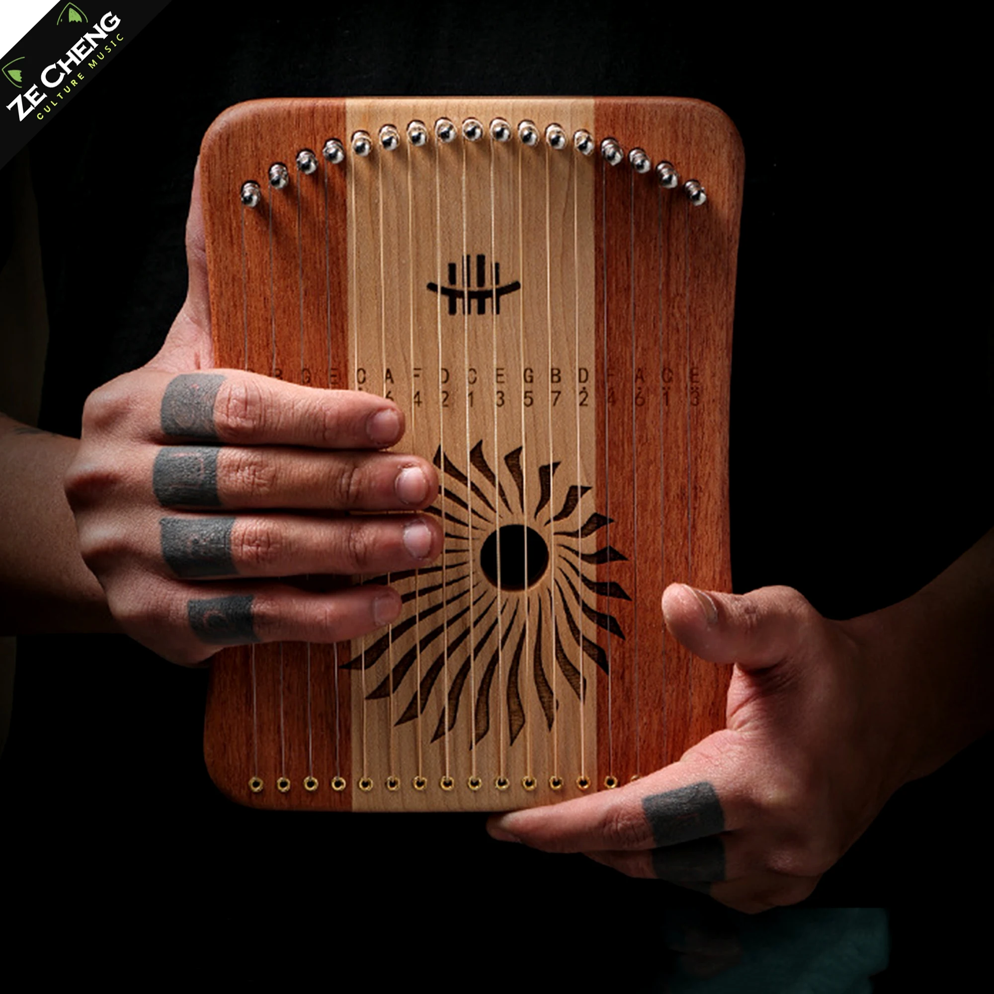 

Mini Thumb Kalyre 17 Kalimba Strings Finger Harp Wood Creative Finger Lyre Beginner Musical Instrument